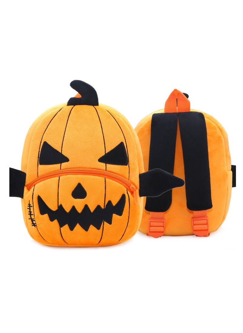 Through fruit backpack children backpack 2-4 years old kindergarten backpack plush backpack pumpkin
