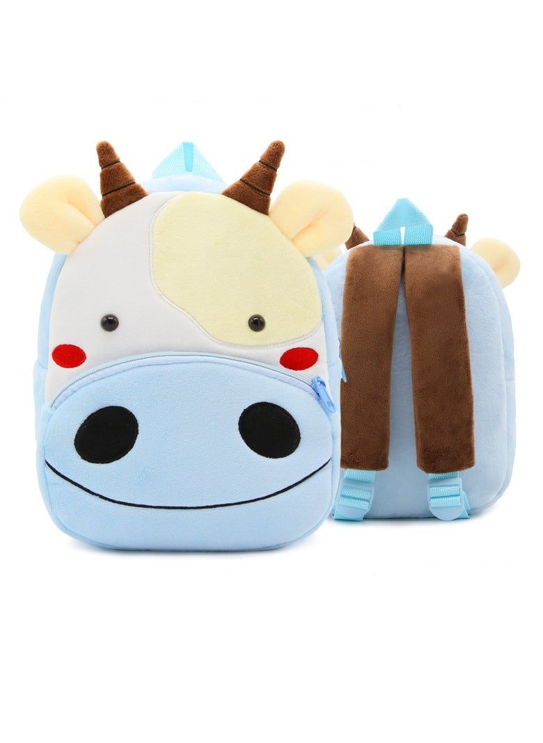 Cute cartoon children backpack backpack kindergarten plush backpack animal cow