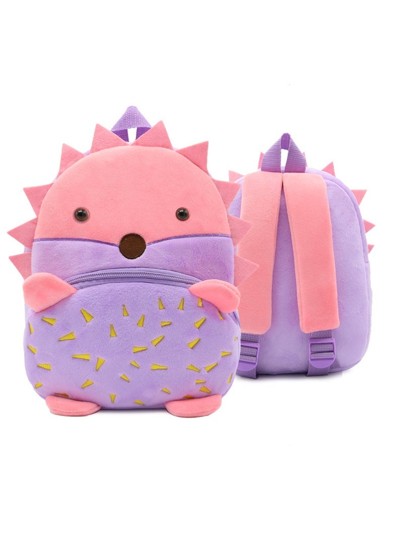 Cute cartoon children's backpack backpack kindergarten plush backpack animal hedgehog