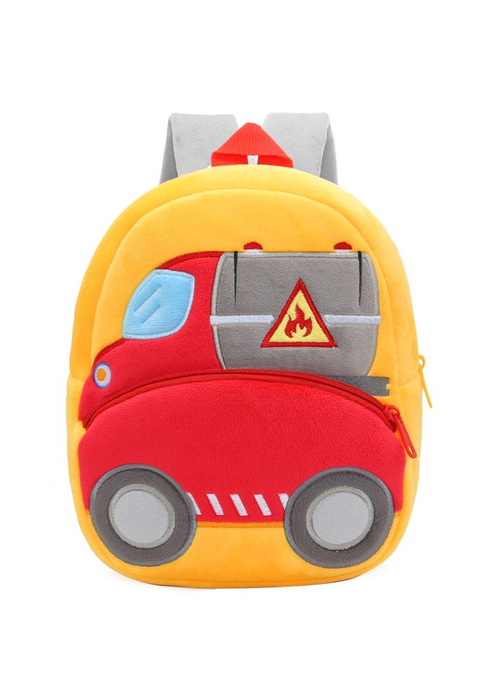 Engineering truck excavator dump truck cartoon plush backpack boys and girls bags Backpack Backpack Tank truck