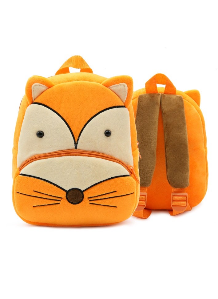 Cute cartoon children backpack backpack kindergarten plush backpack animal fox