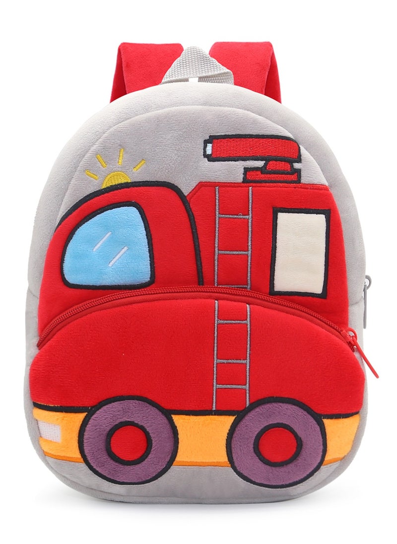 Engineering truck excavator dump truck cartoon plush backpack boys' and girls' bags Backpack backpack Fire truck