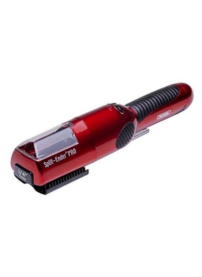 Pro Rechargeable Cordless Split End Hair Trimmer for Dry, Damaged and Brittle Split Ends - Red