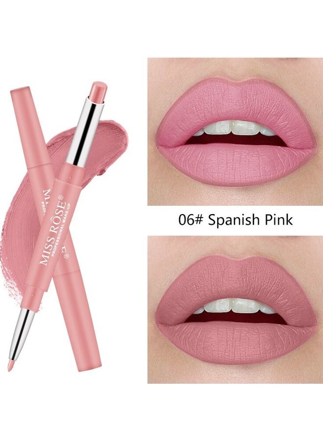 Dual-Ended Matte Lip Liner Pencil 06 Spanish Pink