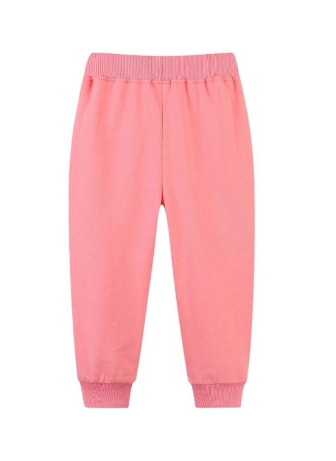 Pink Regular Fit Mid Rise Printed Trackpant