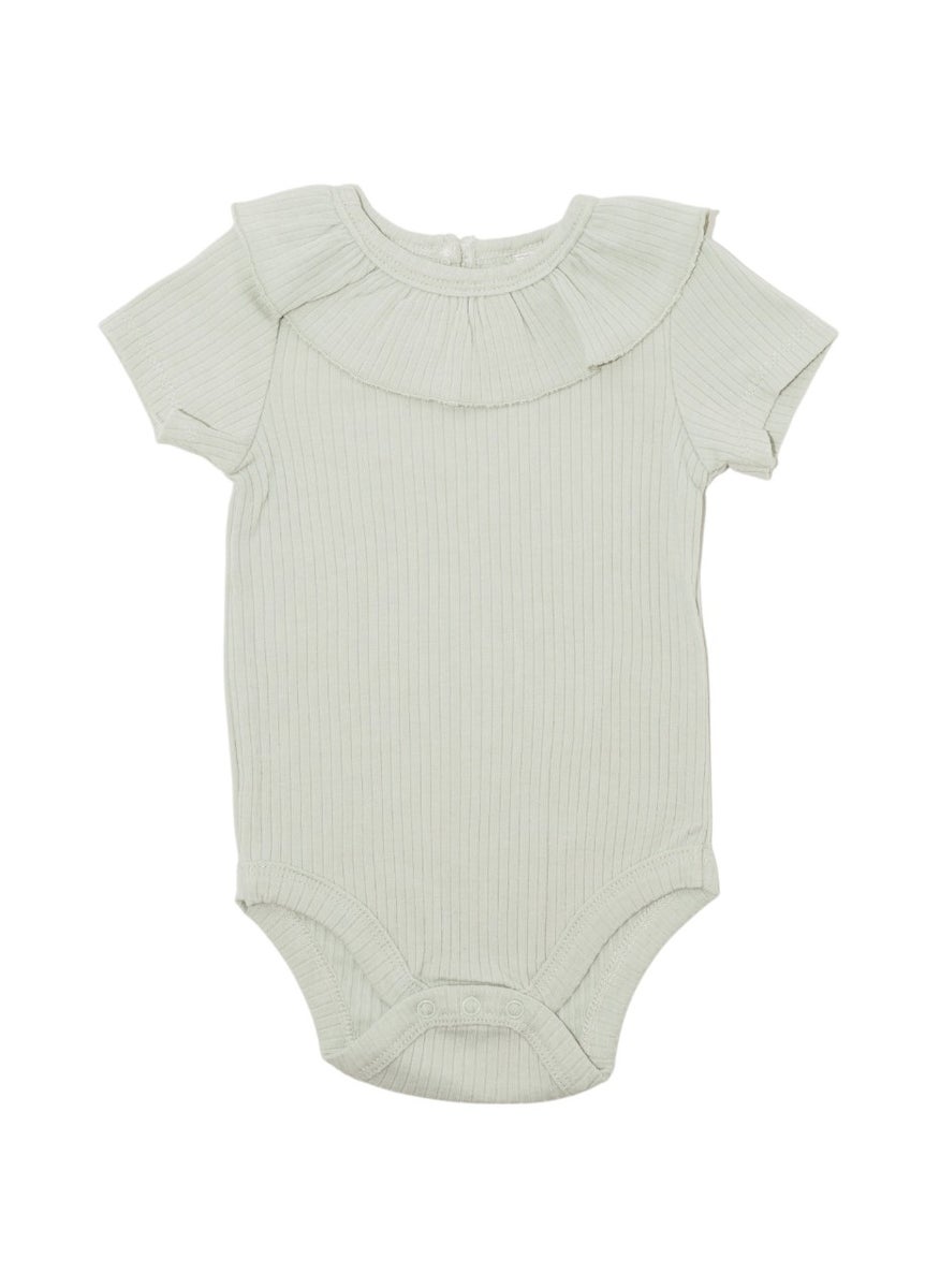 Bambimici Plain Grey Short Sleeve Bodysuit