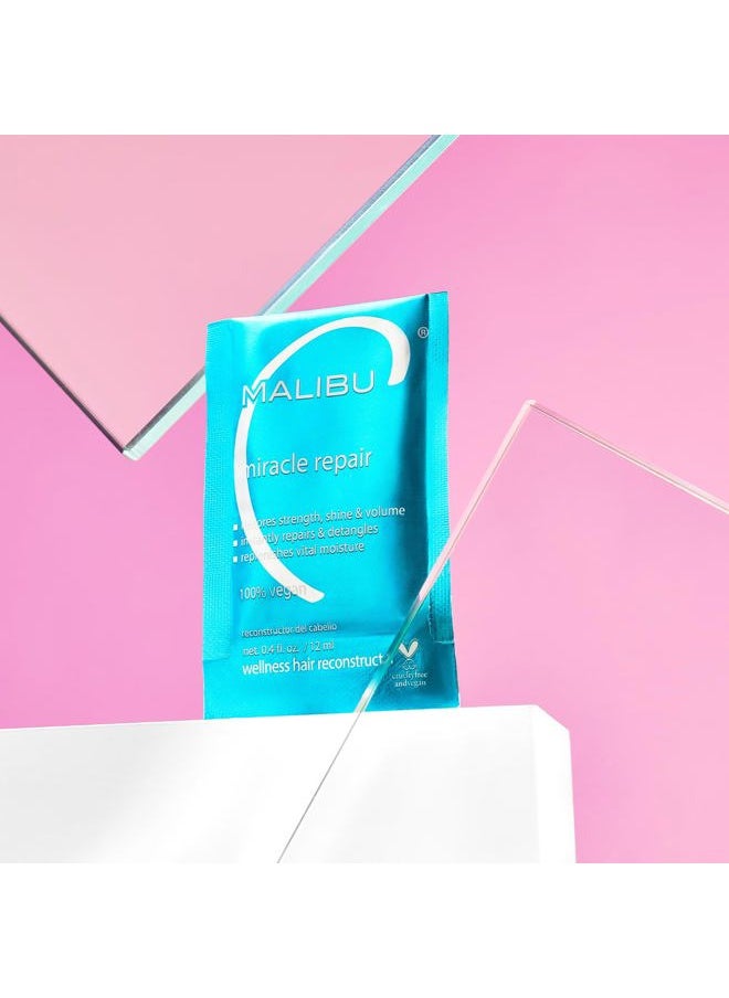 Miracle Repair Hair Reconstructor (1 Packet) - Nourishing Hair Repair Treatment for Weak, Damaged Strands - Flax Protein & Vitamin B5 for Hair Strength