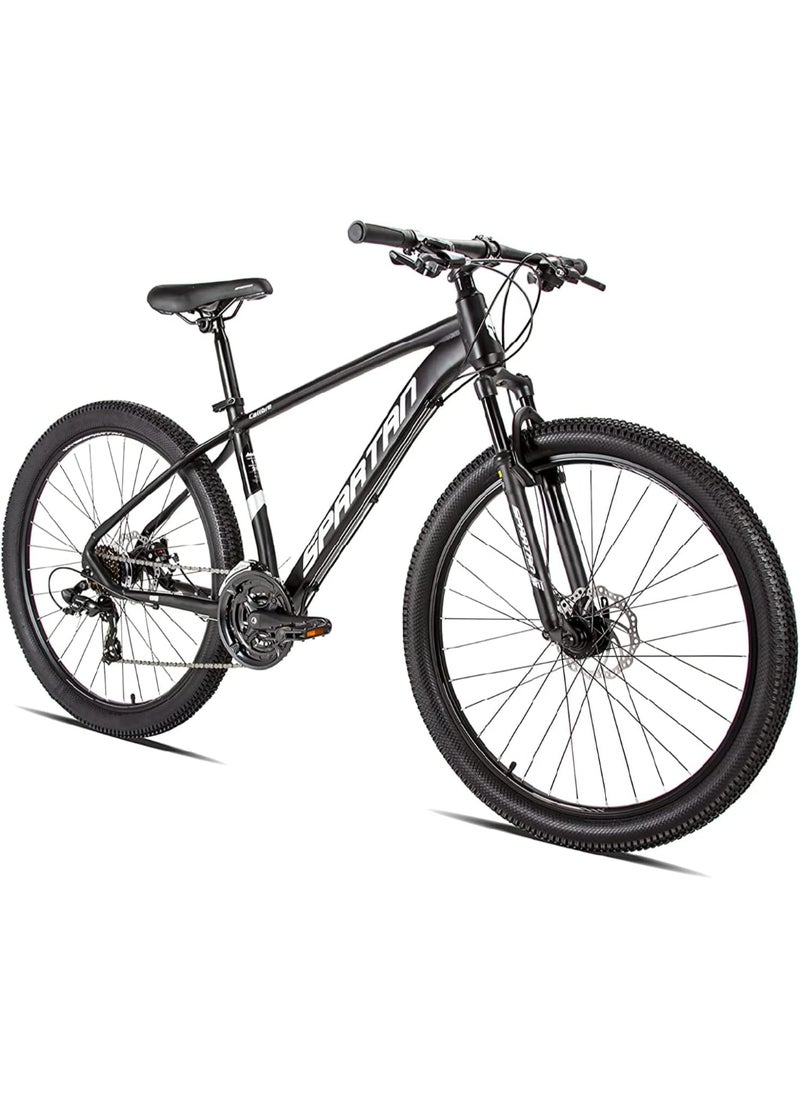 Calibre Hardtail Mountain Bicycle| 27 inch wheel size| 21 speed Shimano gear | For adults| Charcoal black