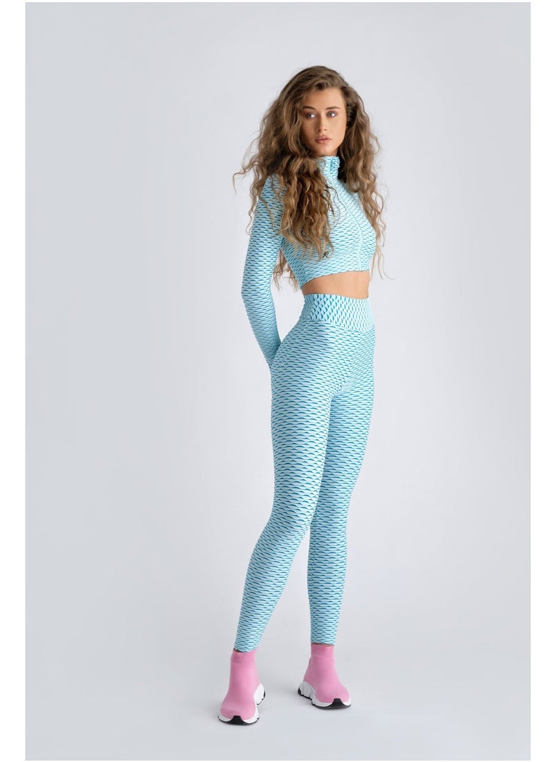 3D Leggings - Light Blue