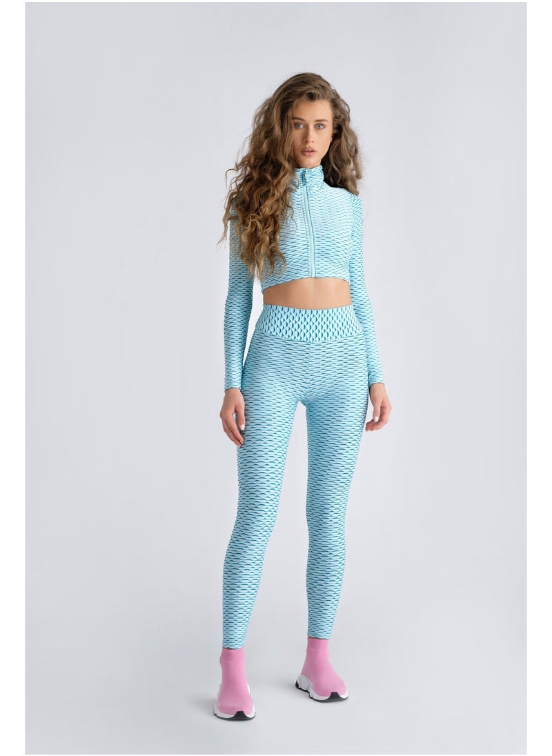 3D Leggings - Light Blue