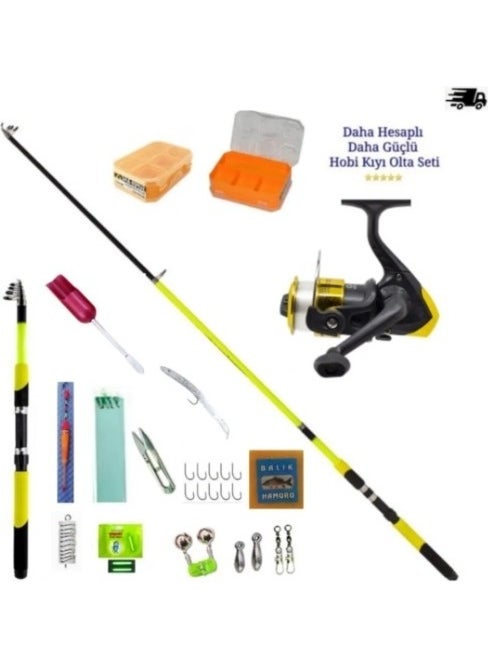 240cm Rod Line Wrapped Machine Fishing Rod Set For Kids