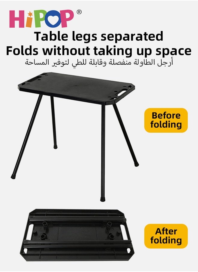 Foldable Camping Table and LED Lantern Set, Portable Outdoor Camping Table with Multifunctional Hanging Light and Storage Bags, 3 Light Modes, Ideal for Camping, Hiking, Picnic, and Outdoor Use