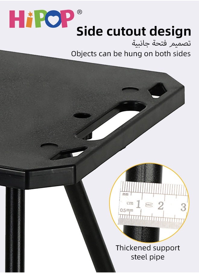 Foldable Camping Table and LED Lantern Set, Portable Outdoor Camping Table with Multifunctional Hanging Light and Storage Bags, 3 Light Modes, Ideal for Camping, Hiking, Picnic, and Outdoor Use