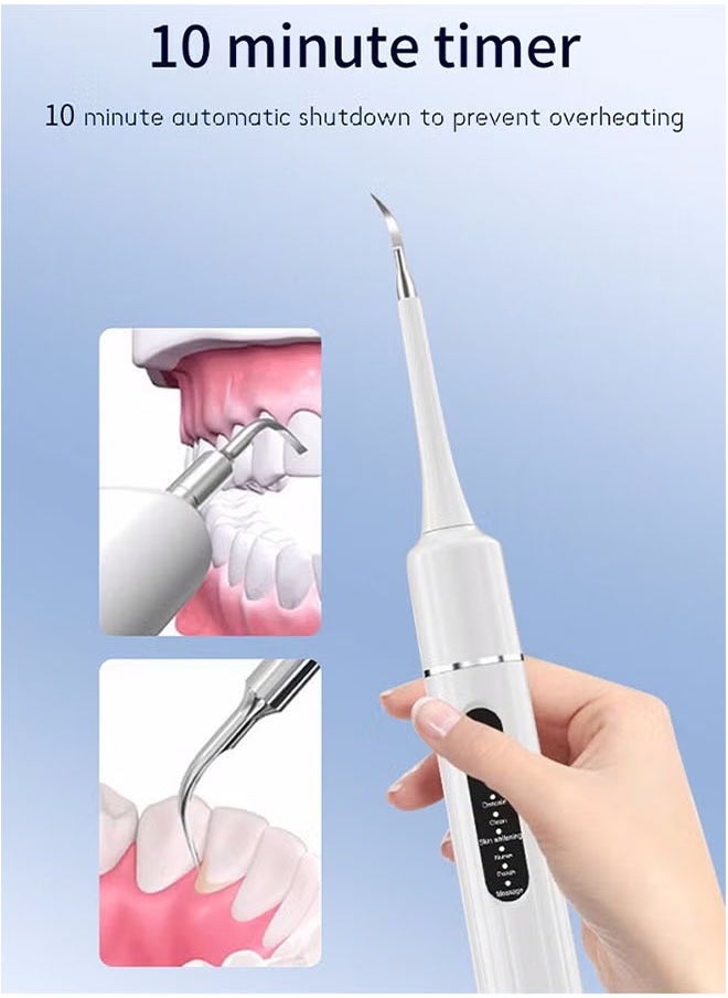 Electric Toothbrush with Water Flosser, 6 modes Teeth Cleaning Kit, One Switch from Sonic Brushing to Water Flossing for Home Travel (White)