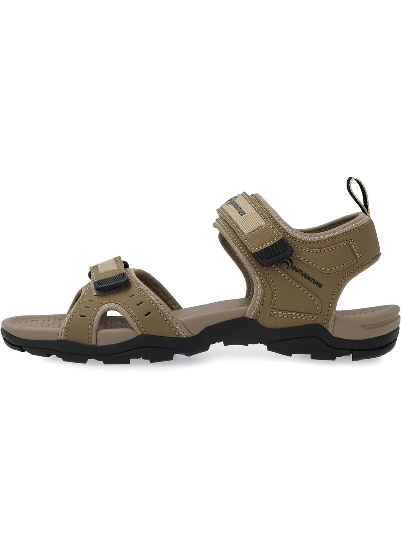 Men's Sandals Crete 3 Beige, Outventure, Velcro Straps, +ADD GRIP Technology, Comfortable and Durable for Outdoor Adventures