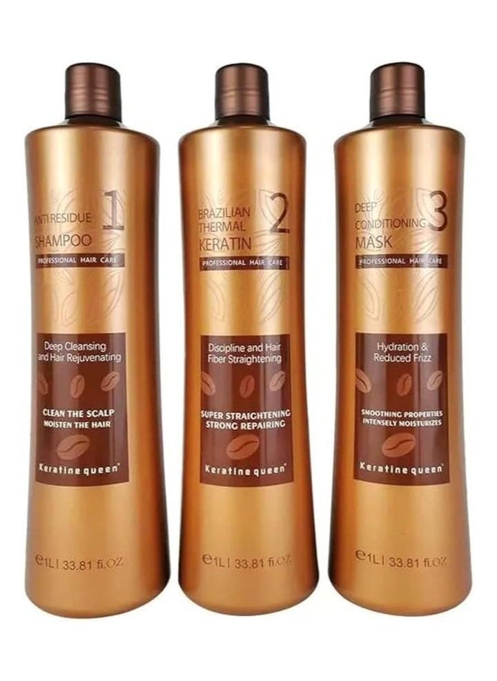 Brazilian Thermal Keratine Set 1 L 3pcs/set