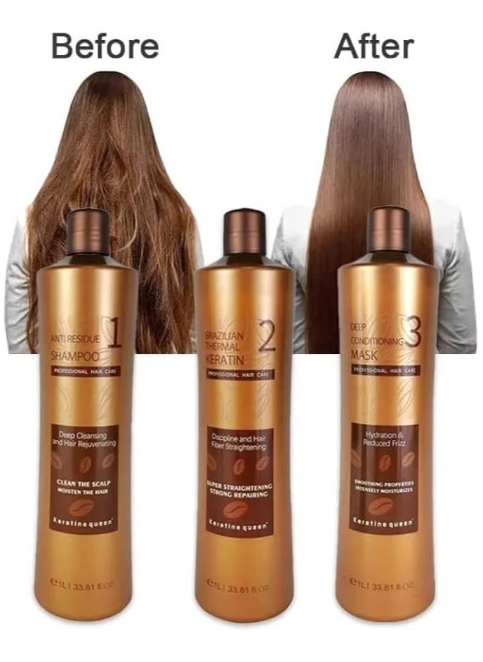 Brazilian Thermal Keratine Set 1 L 3pcs/set