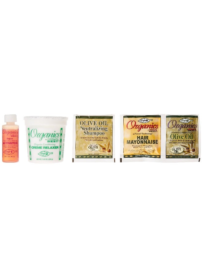 Originals By Africa's Best Olive Oil Conditioning Relaxer System 2-Pack, Helps Repair, Rebuild and Restore Your Hair's Elasticity and Softens & Shines, Designed for Coarse Hair Textures