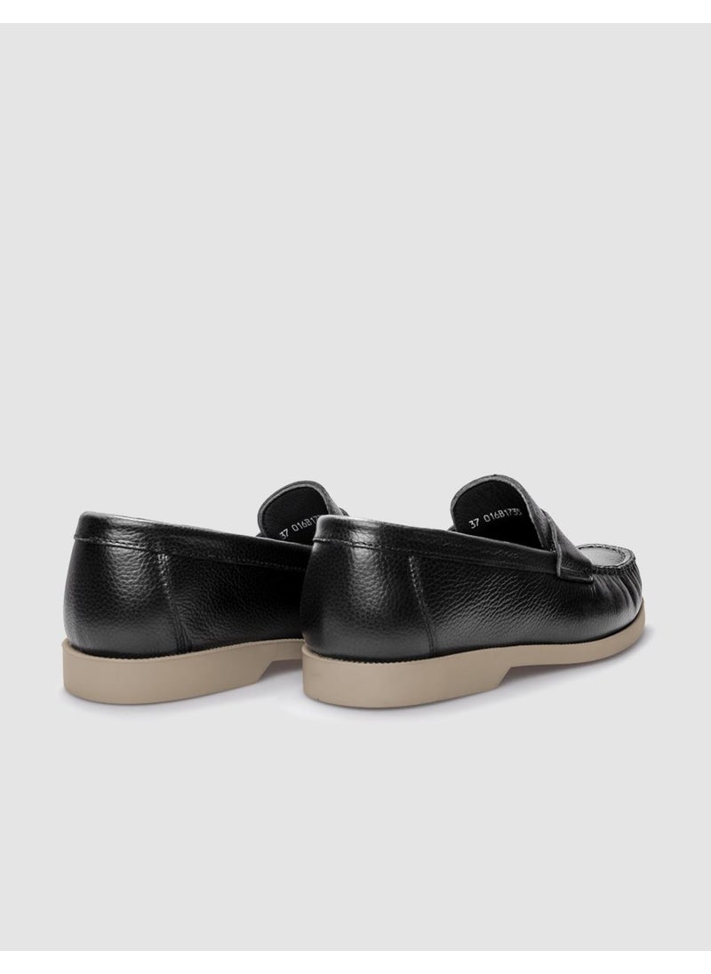 Genuine Leather Black Women's Casual Shoes