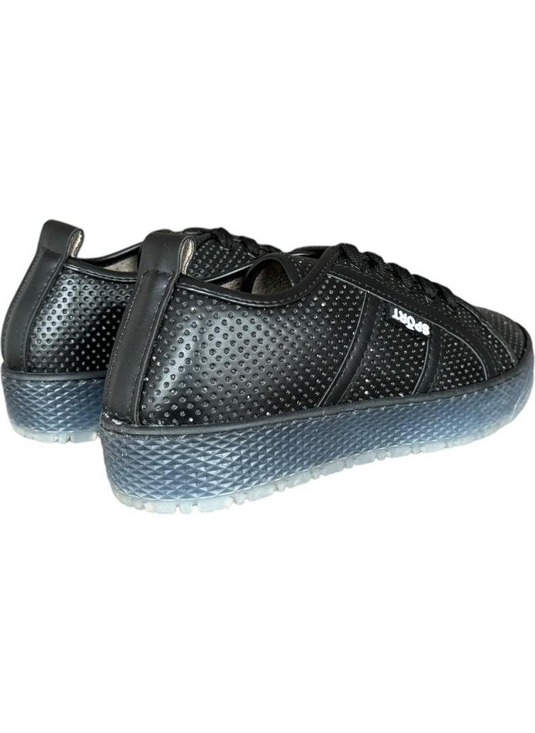 Lace-Up Women's Sneakers Black