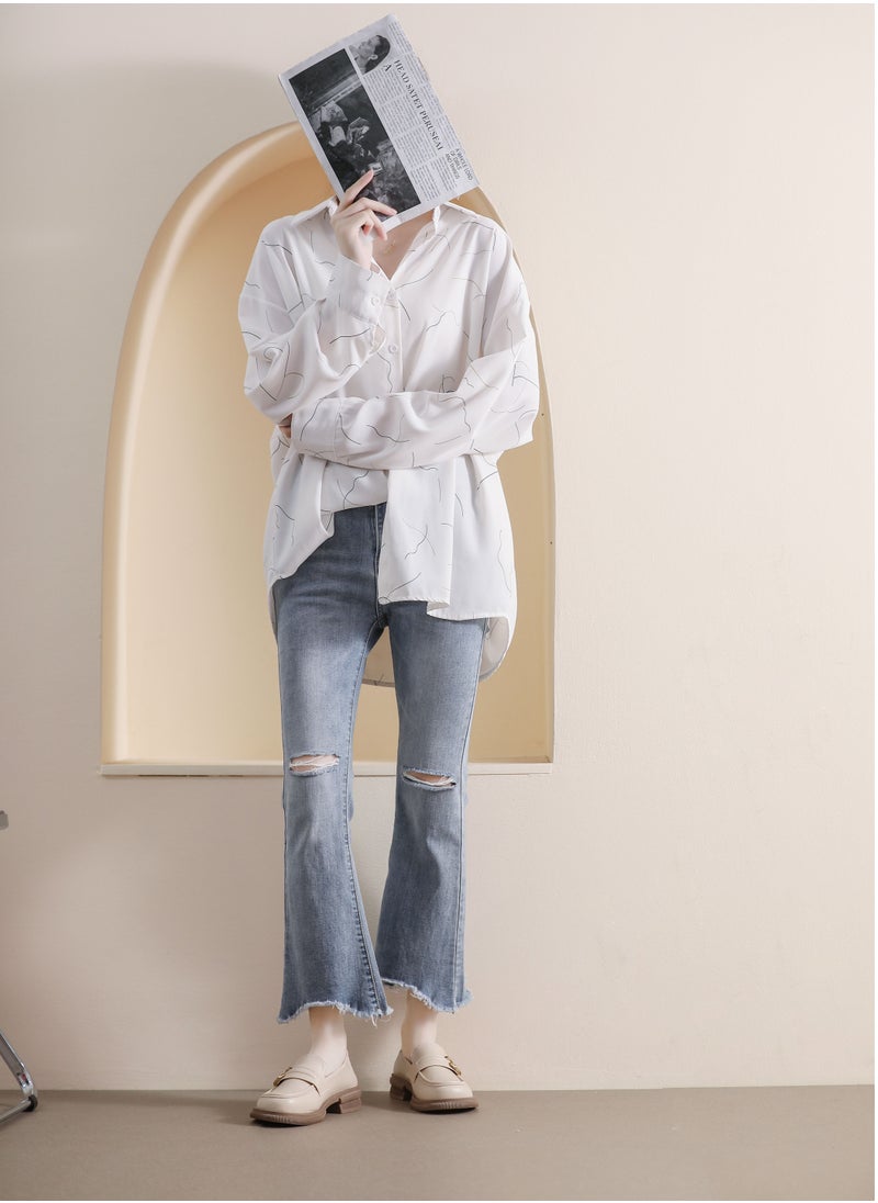 Small Round Toe Leather Shoes With Thick Soft Soles Beige