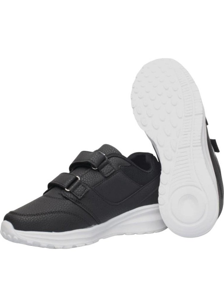 Women's Velcro Casual Sneakers Black White