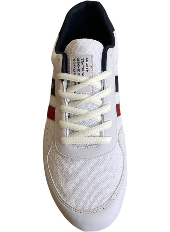 White-Navy Blue Men's Sports Shoes