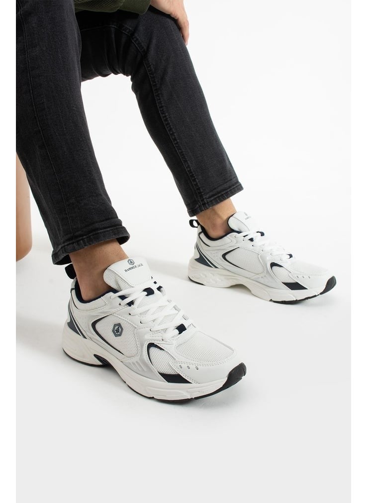 Songa M White-Navy Blue Women's Casual Shoes 23144-M