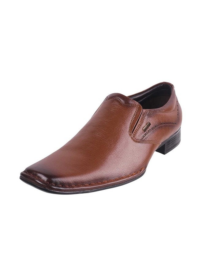 Mochi Mens Leather Tan Mocassin (Size (9 UK (43 EU))