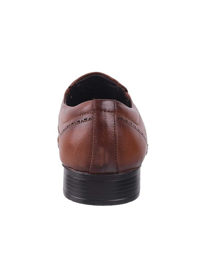 Mochi Mens Leather Tan Mocassin (Size (9 UK (43 EU))