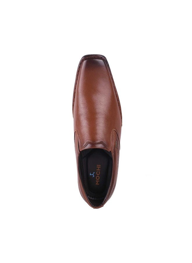 Mochi Mens Leather Tan Mocassin (Size (9 UK (43 EU))