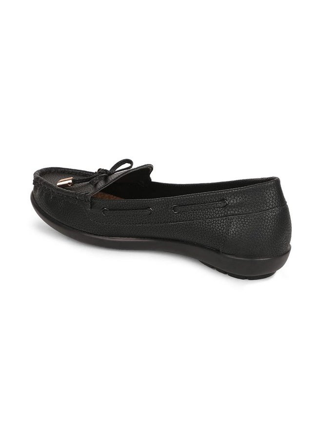 Bata Women's YAJNA Moccassins (5516992_BLACK_4 UK)