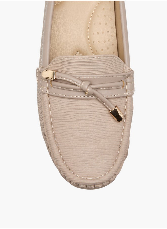 Textured Slip-On Loafers