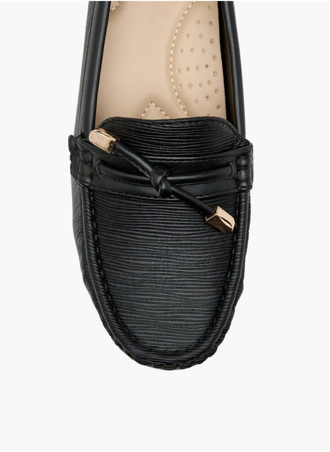 Textured Slip-On Loafers