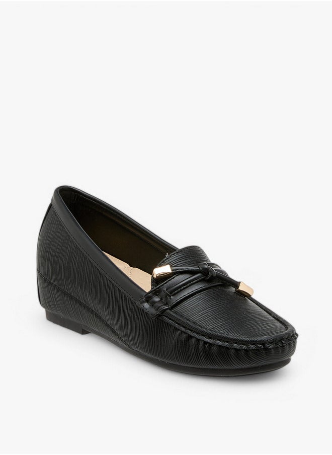 Textured Slip-On Loafers