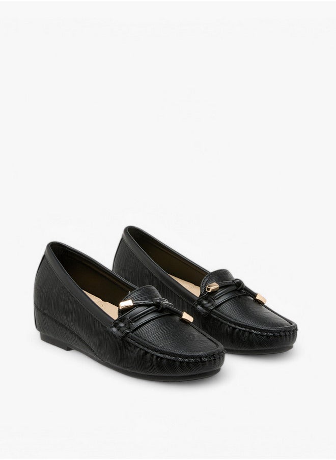 Textured Slip-On Loafers