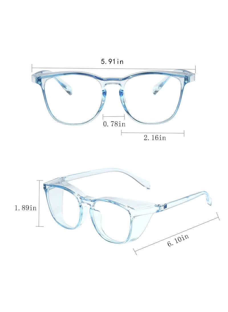 Stylish Anti-Fog Safety Glasses for Men and Women - Comfortable Goggles with Side Shields for Nurses and Adults, Providing Reliable Eye Protection.