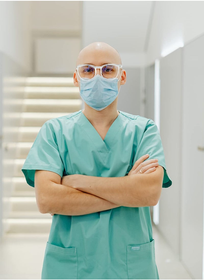 Stylish Anti-Fog Safety Glasses for Men and Women - Comfortable Goggles with Side Shields for Nurses and Adults, Providing Reliable Eye Protection.