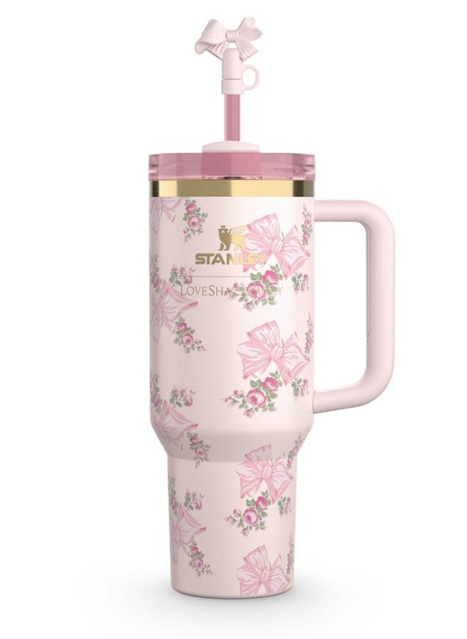 Stainless Steel Vacuum Insulated Tumbler with Lid and Straw for Water, Iced Tea or Coffee, Smoothie and More 40 OZ, Presented in Elegant Gift-Ready Packaging