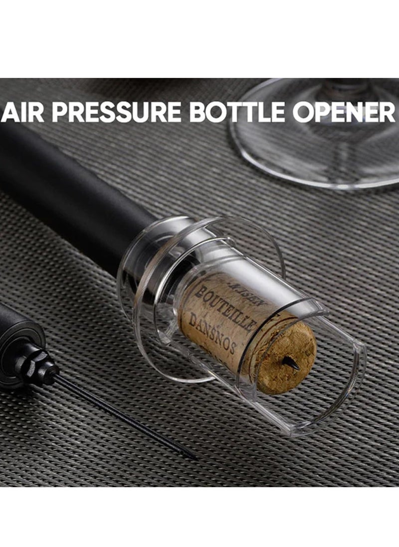 Air Pressure Pump Bottle Opener with Foil Cutter, Aerator Pourer,Vacuum Stopper(4PCS), Simple Cork Remover, Efficient Corkscrew Bottle Opener, Great for Wine Lovers, Perfect Wine Gift