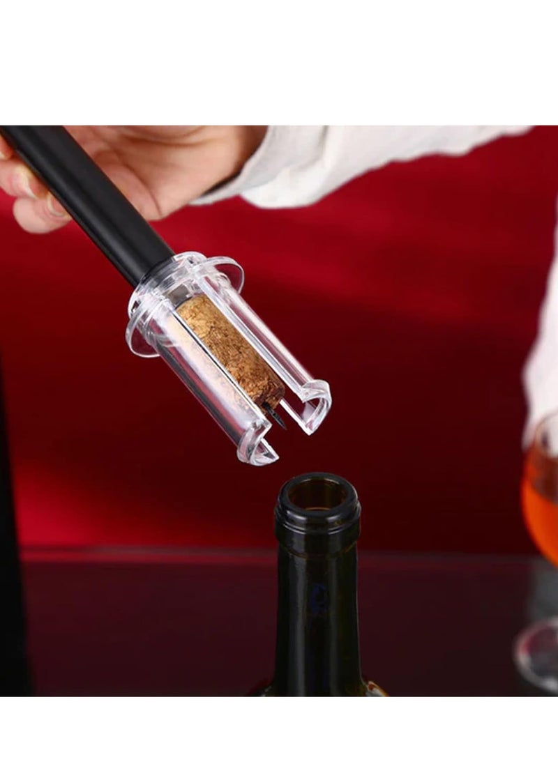 Air Pressure Pump Bottle Opener with Foil Cutter, Aerator Pourer,Vacuum Stopper(4PCS), Simple Cork Remover, Efficient Corkscrew Bottle Opener, Great for Wine Lovers, Perfect Wine Gift