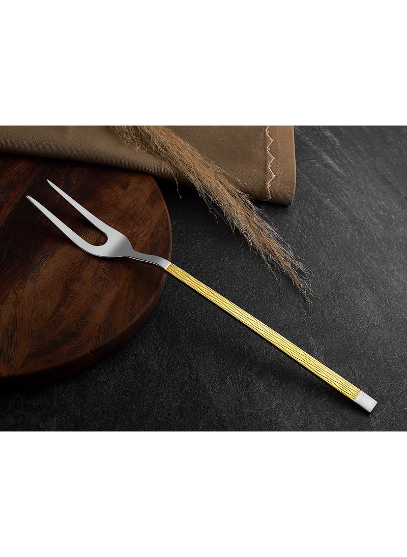 Pera Gold 18/10 Stainless Steel Serving Fork