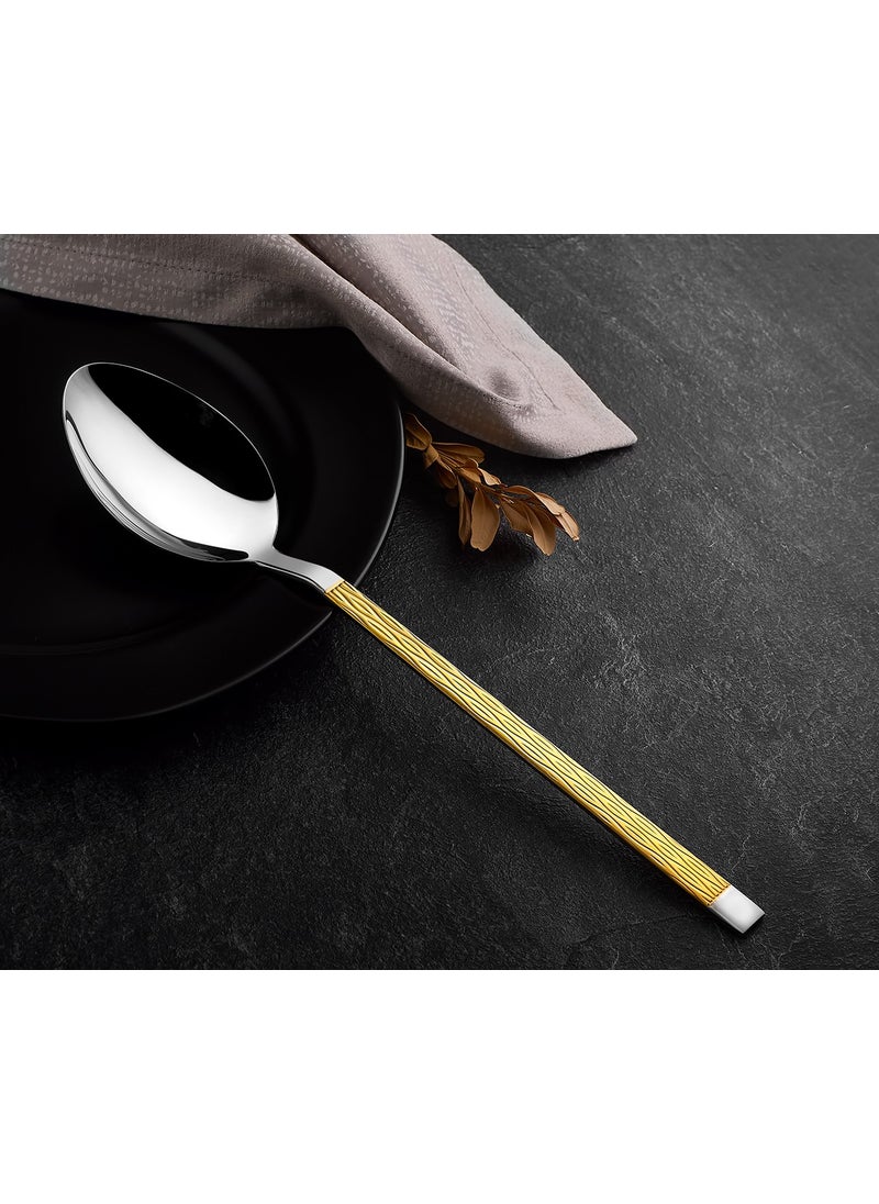 Pera Gold 18/10 Stainless Steel Serving Spoon