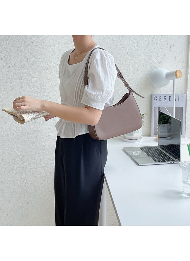 Korean Bag Women's Single Shoulder Bag Frosted Fashion Simple Underarm Bag Trend Hand Small Square Bag