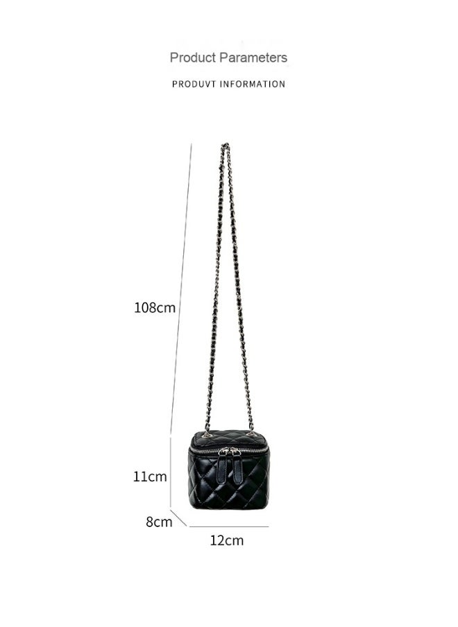 Korean Bag Female Niche Single Shoulder Crossbody Bag Diamond Lattice Chain Bag Advanced Envelope Fashion Mini Box Bag