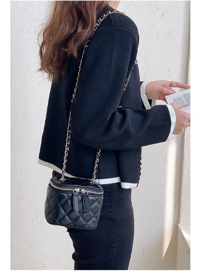 Korean Bag Female Niche Single Shoulder Crossbody Bag Diamond Lattice Chain Bag Advanced Envelope Fashion Mini Box Bag