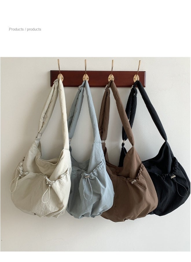 INS Student Fold Bag Casual Niche Korean Nylon Bag Large Capacity Female Crossbody Shoulder Bag