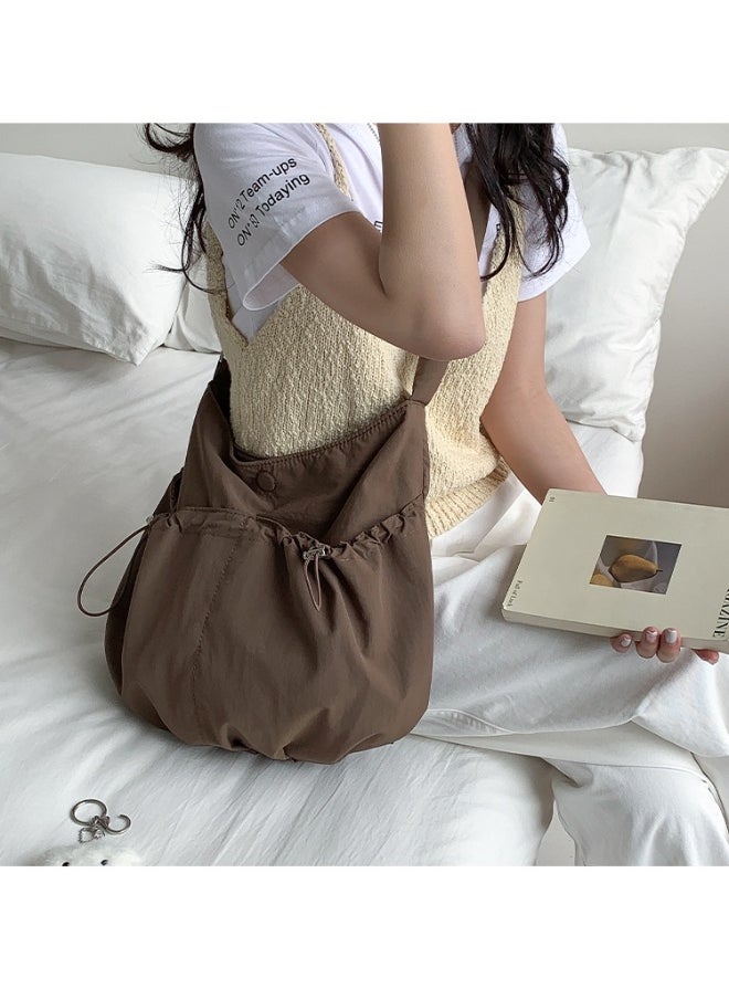 INS Student Fold Bag Casual Niche Korean Nylon Bag Large Capacity Female Crossbody Shoulder Bag