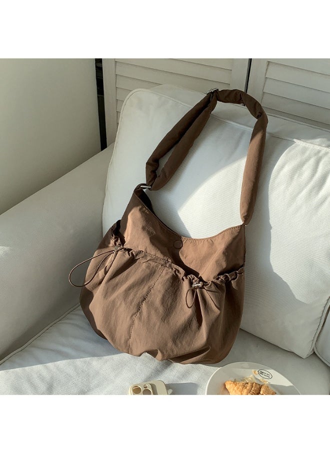 INS Student Fold Bag Casual Niche Korean Nylon Bag Large Capacity Female Crossbody Shoulder Bag