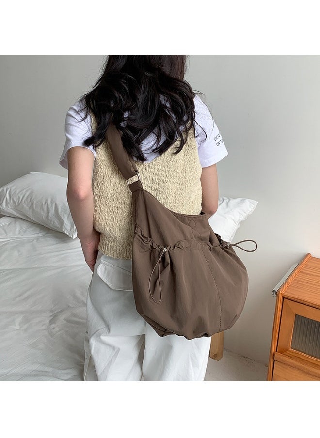 INS Student Fold Bag Casual Niche Korean Nylon Bag Large Capacity Female Crossbody Shoulder Bag